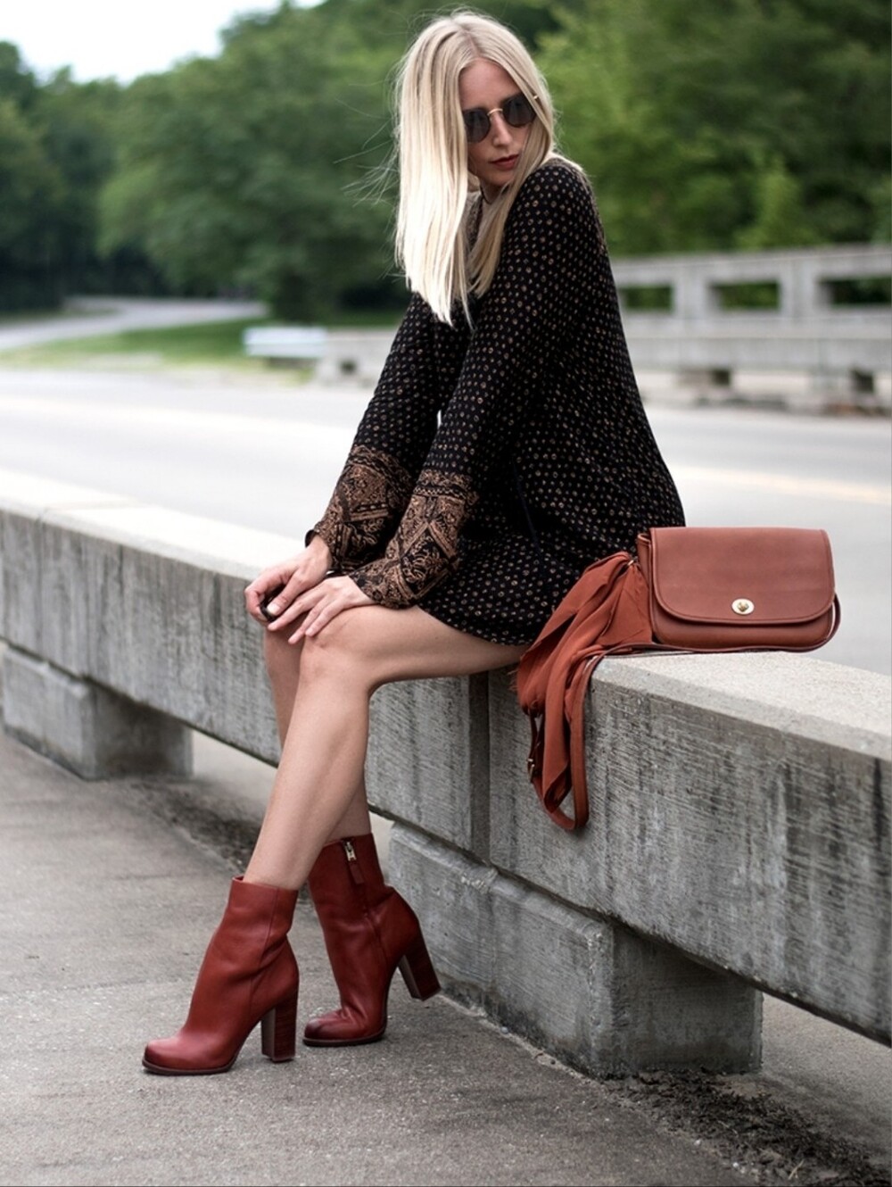 Sam Edelman Reyes Women's Rust Red Leather High-Heel Ankle Bootie